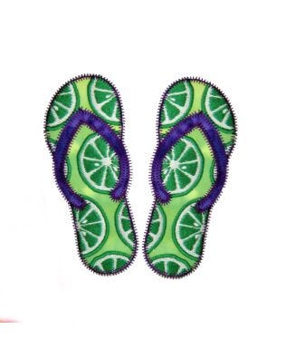 GO! Summer Fruit Flip Flops Embroidery Specialty Designs