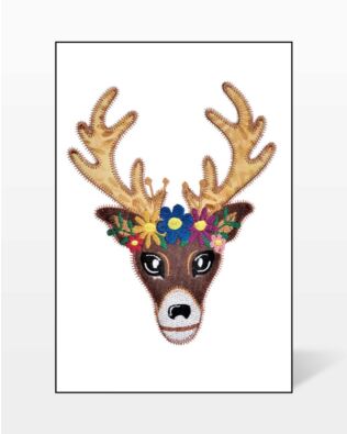 GO! Spring Deer Head Embroidery Specialty Designs
