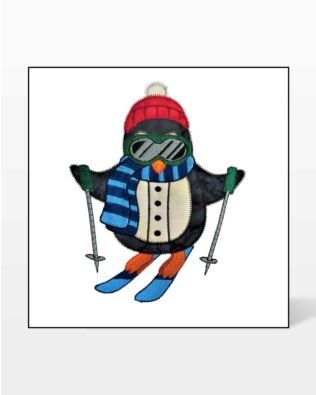 GO! Skiing Penguin Embroidery Specialty Designs
