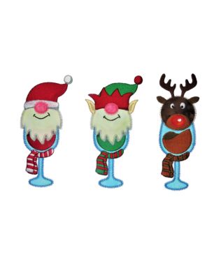 GO! Christmas Wine Glasses Embroidery Specialty Designs