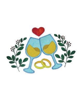 GO! Toast to Love Embroidery Specialty Designs