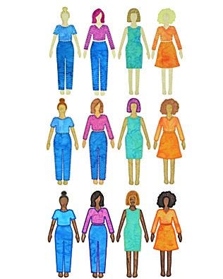 GO! Paper Doll and Doll Clothes by TipStitched Embroidery Designs