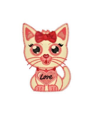 GO! Girly Kitten Embroidery Specialty Designs