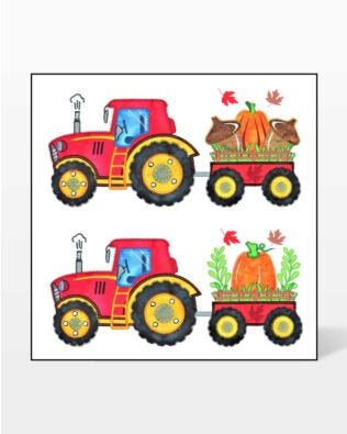 GO! Tractors and Pumpkins Embroidery Specialty Designs