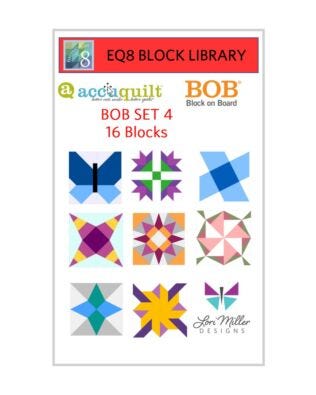 EQ8 Block Library -AccuQuilt BOB-Set 4 by Lori Miller Designs