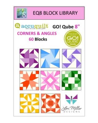 EQ8 Block Library-AccuQuilt-8" Qube-MORE Corners & Angles by Lori Miller Designs