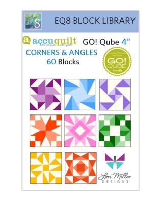 EQ8 Block Library-AccuQuilt-4" Qube-MORE Corners & Angles by Lori Miller Designs