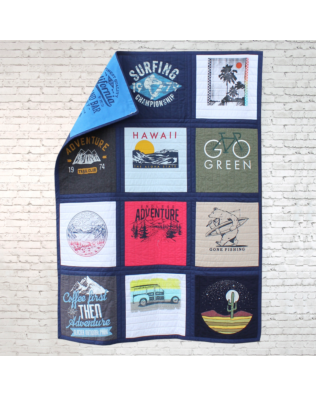 Reversible T-Shirt Quilt Kit with Sash-In-A-Dash