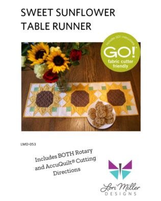 Sweet Sunflower Table Runner Pattern by Lori Miller Designs
