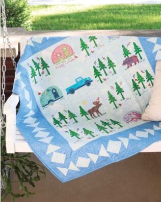 Camping with a Warm Fire and Bright Stars Quilt Pattern by Marjorie Busby