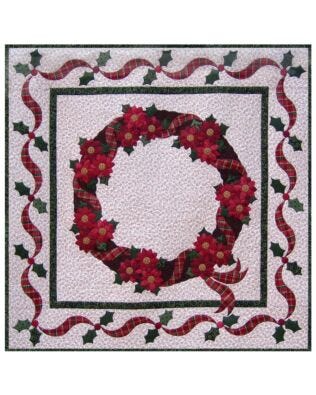 Yuletide Ribbon Wreath Pattern