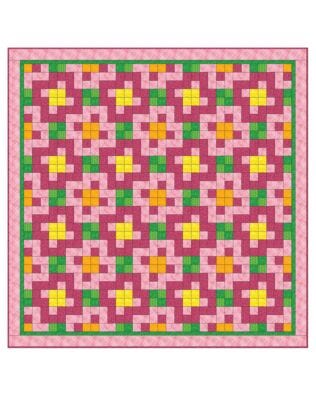 Studio Double Pink Posies Quilt Pattern (PQ10251)