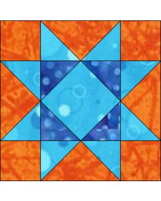 GO! Diamond Star 9" Block Pattern (PQ10533)