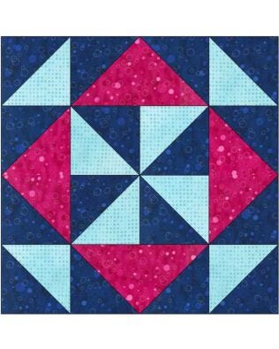 GO! Magic Pinwheel 12" Block Pattern (PQ10421)