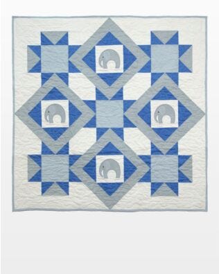 GO! Elephants on Parade Throw Quilt Pattern