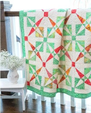 GO! Crossed Canoes Throw Quilt Pattern
