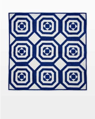 Studio Blue Pineapple Rings Throw Quilt Pattern