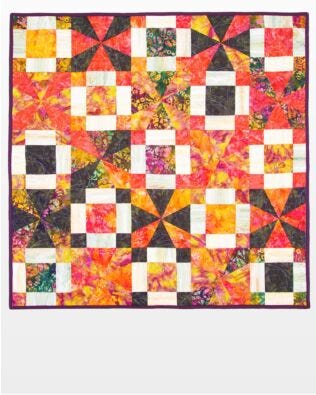 GO! Qube 8" Falling for Pinwheels Throw Quilt Pattern