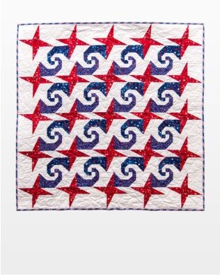 GO! Patriotic Snail's Throw Quilt Pattern