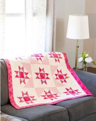 GO! Qube 8" Stars in the Crown Throw Quilt Pattern