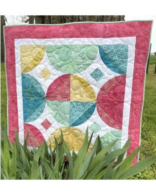 GO! Glorified Bubbles Throw Quilt Pattern