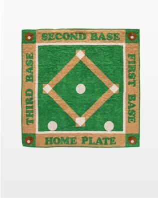 GO! Take Me Out to the Ball Game Throw Quilt Pattern