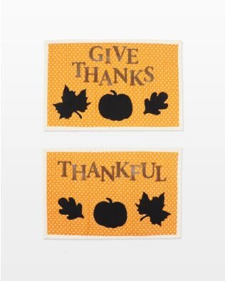 GO! Thankful Placemats Pattern