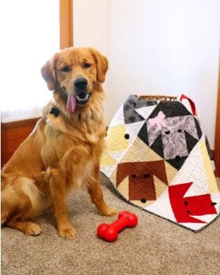 GO! Patchwork Puppies Wall Hanging Pattern