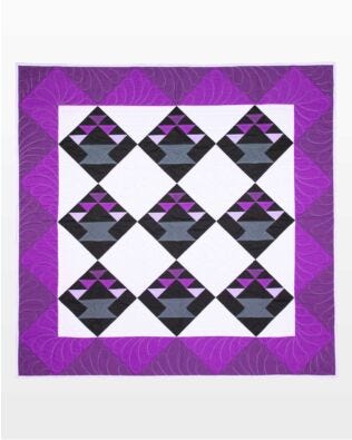 GO! Purple Pansy Baskets Throw Quilt Pattern