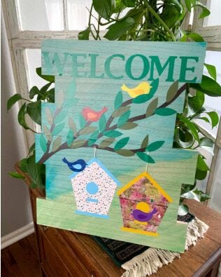 GO! Birdhouse Welcome Sign Pattern