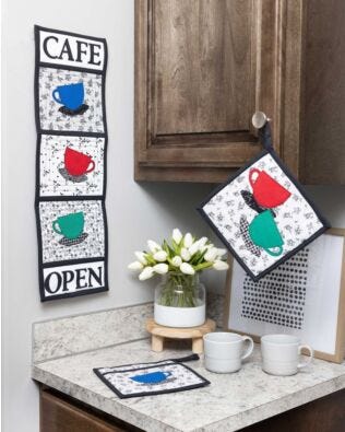GO! Cafe Wall Hanging & Potholders Pattern