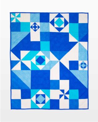 GO! I’m Just Blue All Over Throw Quilt Pattern