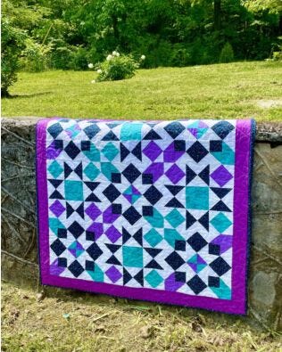 GO! Simply Qubed Throw Quilt Pattern