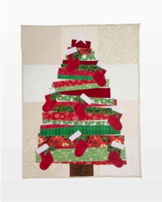 GO! Scrappy, Strippy, Stocking Tree Wall Hanging Pattern