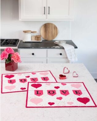 GO! Sweetheart Placemats Pattern