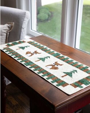 GO! Fox in a Forest Table Runner Pattern