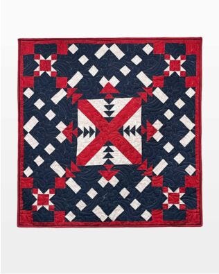 GO! Red, White & Lotus Throw Quilt Pattern
