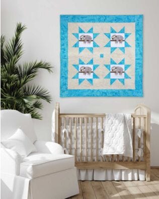 GO! Baby Sloths Throw Quilt Pattern