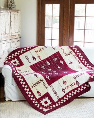 GO! The Twelve Gifts of Christmas Throw Quilt Pattern