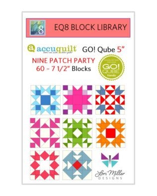 EQ8 Block Library-AccuQuilt-5" Qube-Nine Patch Party by Lori Miller Designs