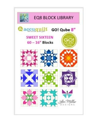 EQ8 Block Library-AccuQuilt-8” Qube Sweet Sixteen by Lori Miller Designs