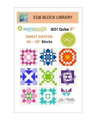 EQ8 Block Library-AccuQuilt-9” Qube Sweet Sixteen by Lori Miller Designs 
