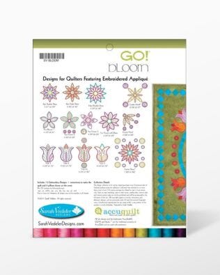 Bloom Embroidery Designs CD for GO! By Sarah Vedeler