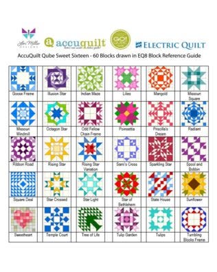 EQ8 Block Library-AccuQuilt-6” Qube Sweet Sixteen by Lori Miller Designs
