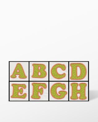 Alphabet #4 Embroidery by V-Stitch Designs