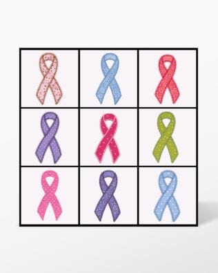 GO! Awareness Ribbon Set Embroidery Designs by V-Stitch Designs