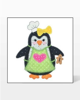 GO! Baker Penguin Embroidery by V-Stitch Designs