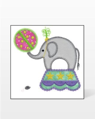 GO! Circus Elephant Embroidery Designs by V-Stitch Designs
