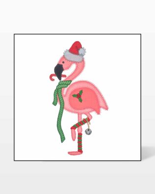 GO! Christmas Flamingo Embroidery by V-Stitch Designs