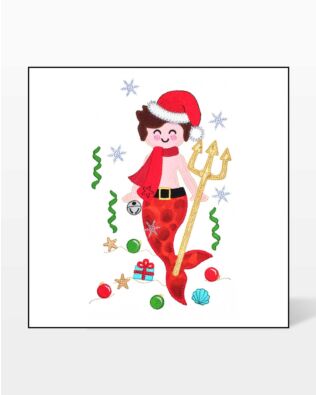 GO! Christmas Merman Embroidery by V-Stitch Designs